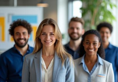 Équipe Livraison Express Paris dans leurs bureaux